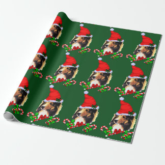 Sheltie Santa Kerstmis Cadeaupapier