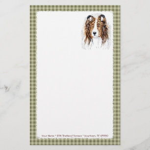 Sheltie Shetland Sheepdog Bust Briefpapier