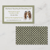 Sheltie Shetland Sheepdog Bust Visitekaartje (Voorkant / Achterkant)