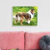 Sheltie Shetland Sheepdog Schilderij Canvas Afdruk (Insitu (Woonkamer))