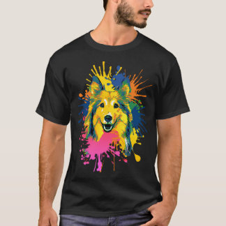 Sheltie Splash Shetland Sheepdog T-shirt