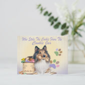 Sheltie Stocke Le Cookie Des Cartes De Cookie Jar (Debout devant)