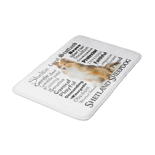 Sheltie Traits Bath Mat (Gekanteld)