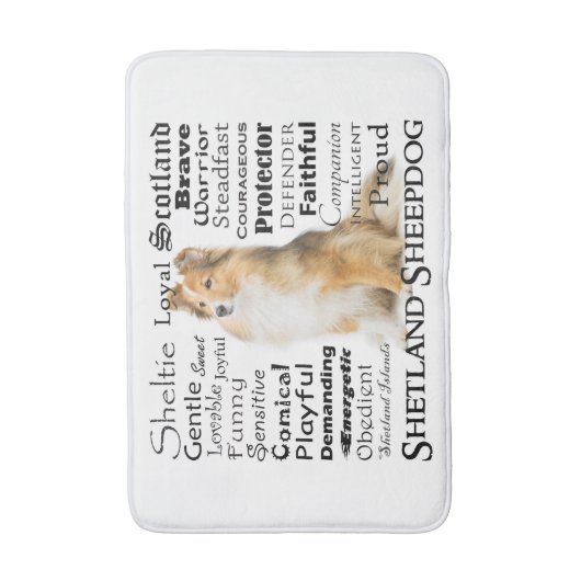 Sheltie Traits Bath Mat (Voorkant Verticaal)