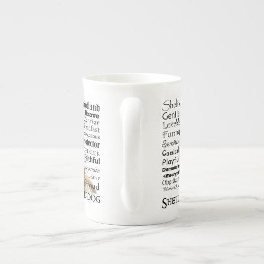 Sheltie Traits Bone China Mok (Achterkant)