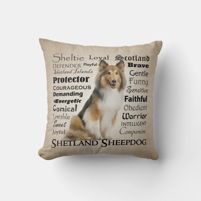 Sheltie Traits Pillow Kussen (Voorkant)