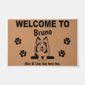 Sheltie Welcome Personalized Custom Fußmatte  Deurmat (Voorkant)