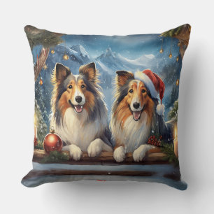 Shelties Feestdagen ontwerp van Rich AMeN Gill Kussen