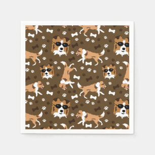 Shelties Shetland Sheepdog Collie Dog Pattern Servet