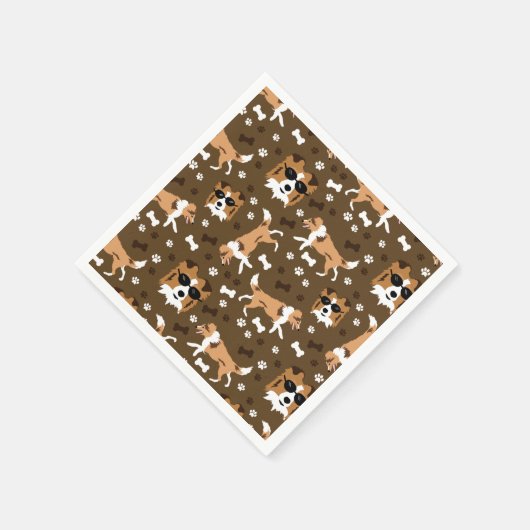 Shelties Shetland Sheepdog Collie Dog Pattern Servet (Hoek)