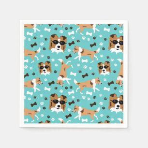 Shelties Shetland Sheepdog Collie Dog Pattern Servet