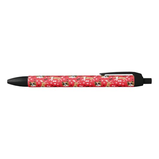 Shelties Shetland Sheepdog Mini Collie Pattern Zwarte Inkt Pen (Bovenkant)