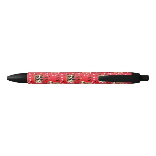 Shelties Shetland Sheepdog Mini Collie Pattern Zwarte Inkt Pen (Achterkant)