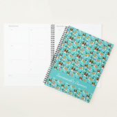 Shelties Shetland Sheepdog Pattern Aqua Planner (Display)