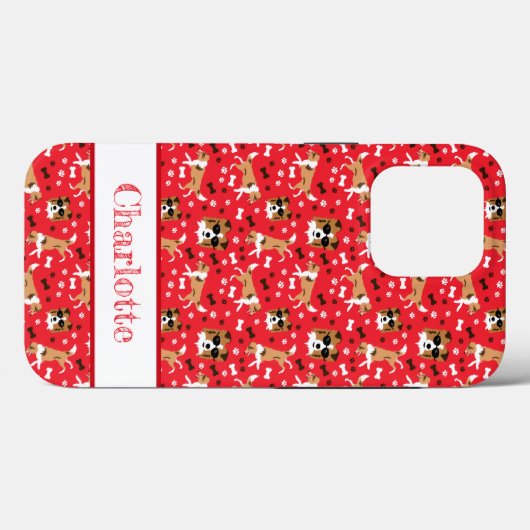 Shelties Shetland Sheepdog Pattern Red Case-Mate iPhone Case (Achterkant (horizontaal))