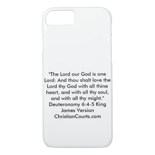 shema Deuteronomie 6:4-5 Bijbelscripts Case-Mate iPhone Case (Achterkant)