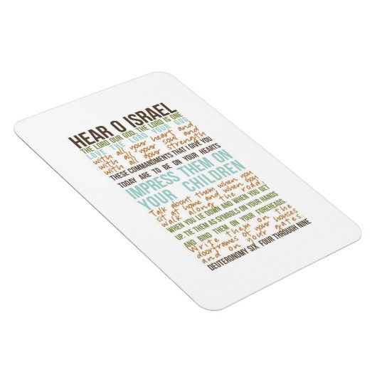 Shema gebed in engelse magneet (Rechterzijde)