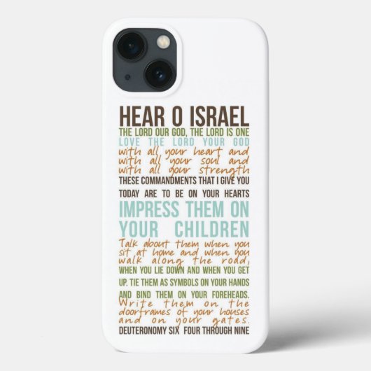 Shema gebed iPhone 13 hoesje (Achterkant)