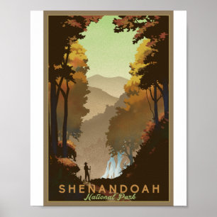 Shenandoah Nationaal Park Litho Kunstwerk Poster