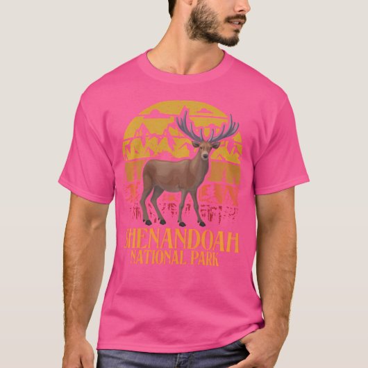Shenandoah National Park Deer Elk Hiking Camping M T-shirt (Voorkant)