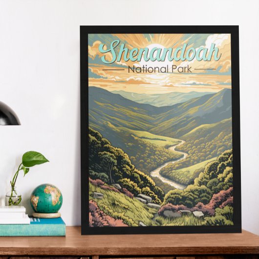 Shenandoah National Park Illustratie Reizen Retro Poster