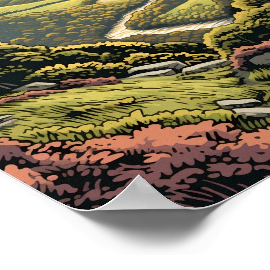 Shenandoah National Park Illustratie Reizen Retro Poster (Hoek)