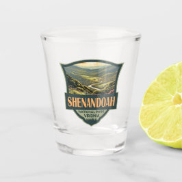 Shenandoah National Park Illustratie Reizen Retro Shot Glas