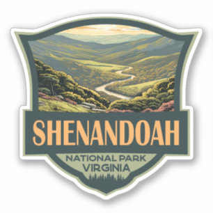 Shenandoah National Park Illustratie Reizen Retro Sticker