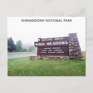 Shenandoah National Park Skyline Drive Virginia Briefkaart