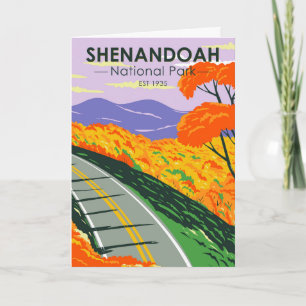 Shenandoah National Park Skyline Drive Virginia Kaart