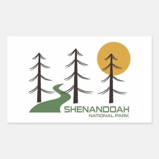 Shenandoah National Park Trail Rechthoekige Sticker (Voorkant)
