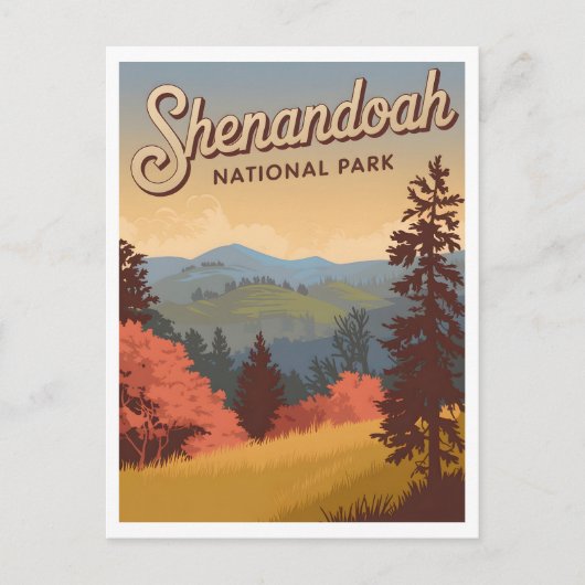 Shenandoah National Park Vintage Briefkaart (Voorkant)