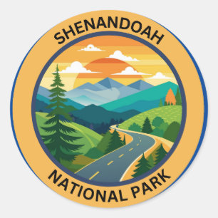 Shenandoah National Park Virginia USA Ronde Sticker