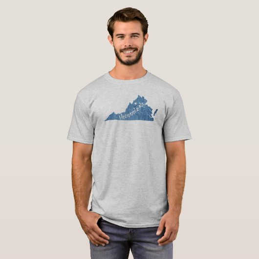 Shenandoah National Park Virginia Wood Grain T-shirt (Voorkant volledig)