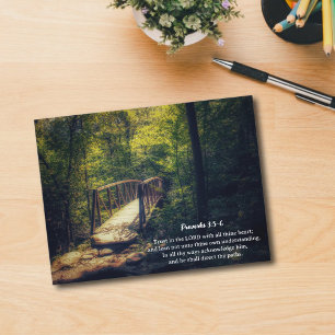 Shenandoah Park Forest Bridge Spreuken Schrift Briefkaart