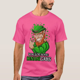Shenanigains Grappig St Paddys Day Gym Iers Liftin T-shirt