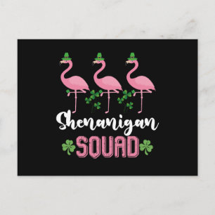 Shenanigan Squad Flamingo Kabouter St Patrick's  Briefkaart