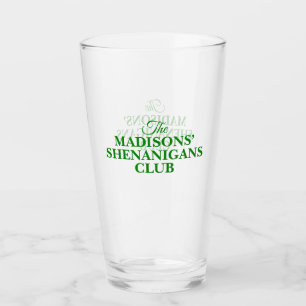 Shenanigan St. Patrick Familie Naam Glas