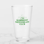 Shenanigan St Patricks Family Name Glas (Achterkant)