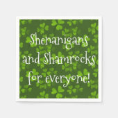 Shenanigans and Shamrocks Pattern St Patrick's Day Servet (Voorkant)