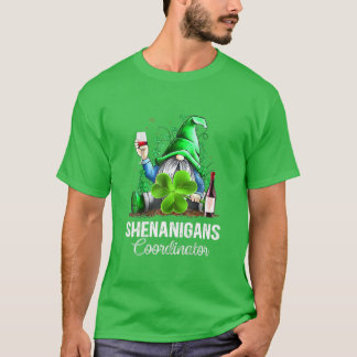 Shenanigans Coordinator Gnome Teacher St Patricks T-shirt