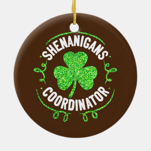 Shenanigans Coordinator Matching Teacher St Keramisch Ornament (Achterkant)