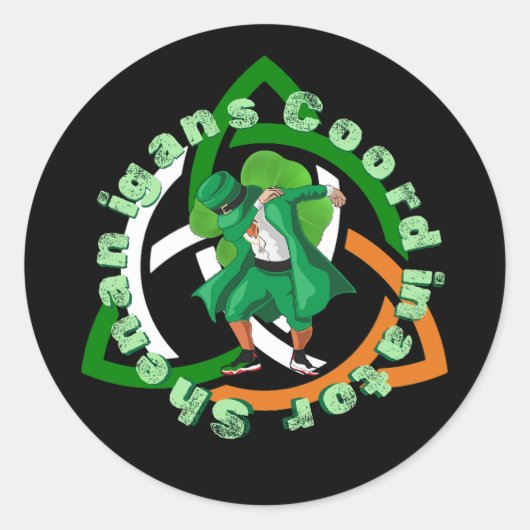 Shenanigans-coördinator op patricks day ronde sticker (Voorkant)