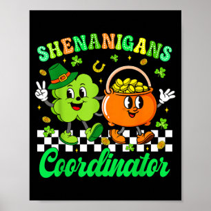 Shenanigans Coördinator Shamrock Leraar St Patric Poster