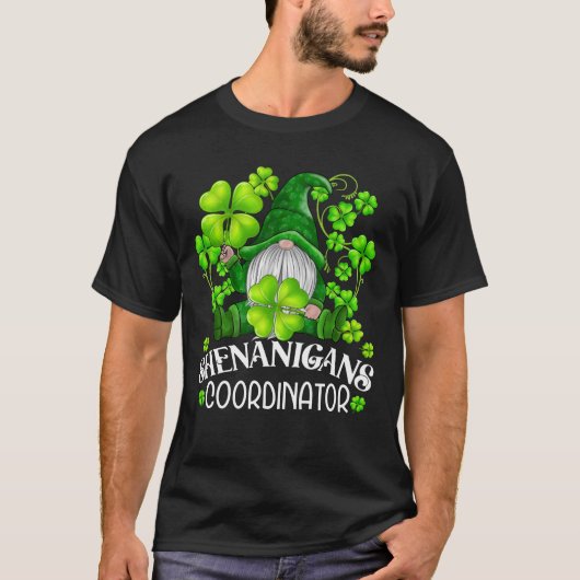 Shenanigans-coördinator St. Patrick's Day Gnome T-shirt (Voorkant)