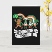 Shenanigans Coördinator St Patrick's Day Kabouter Kaart (Gele Bloem)