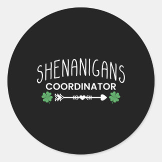 Shenanigans Coordinator St Patricks Day Ronde Sticker