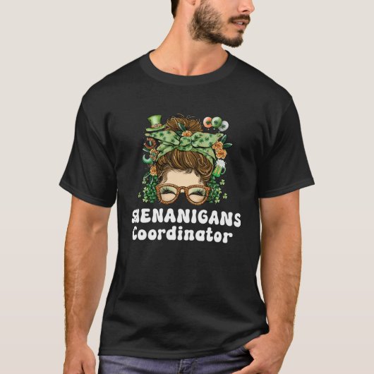Shenanigans Coordinator  St Patricks Day Shenaniga T-shirt (Voorkant)