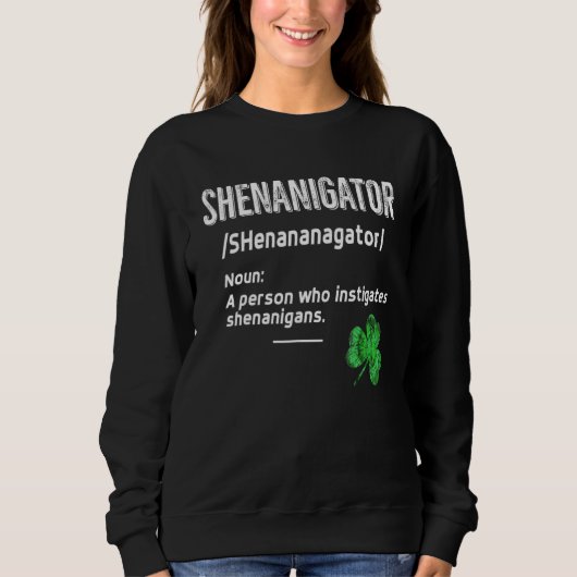 Shenanigans Definition Tie Dye St. Patrick's Day G Trui (Voorkant)