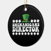 Shenanigans Directeur Groovy St Patrick's Day Iris Keramisch Ornament (Links)